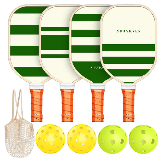 Retro Pickleball Paddles Set