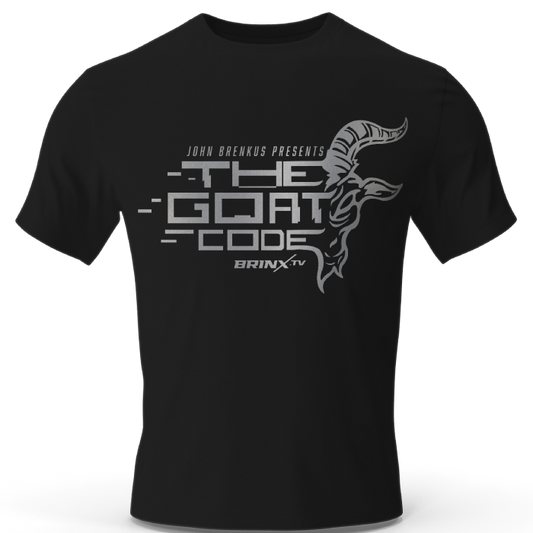 THE GOAT CODE T-SHIRT-SILVER