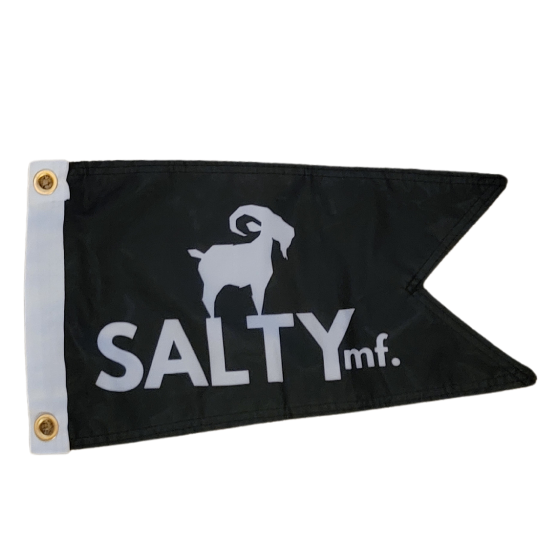 The SaltyMF by Land or Sea Burgee Flag