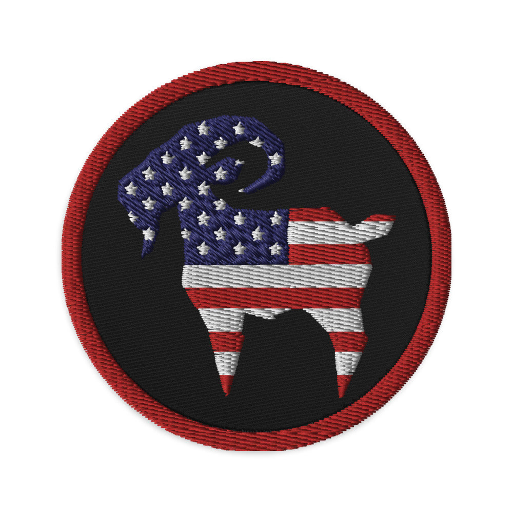 The SaltyMF American GOAT Embroidered Patch