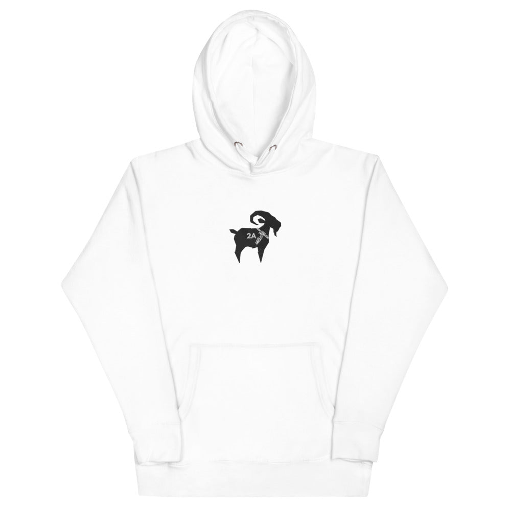 The SALTYMF 2A Black GOAT Embroidered Hoodie